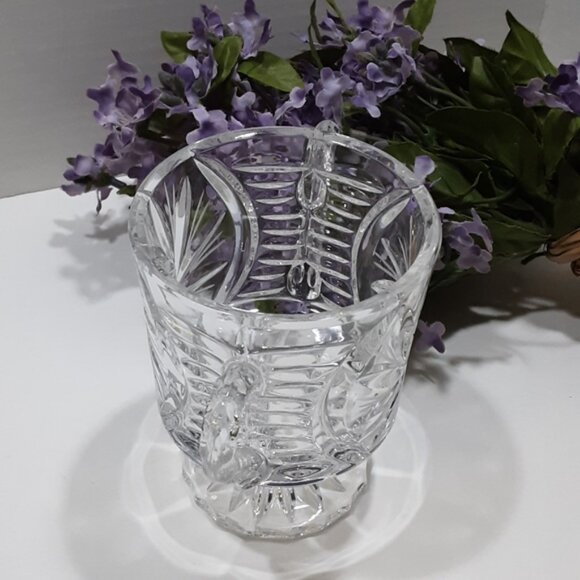 Pinwheel Crystal Footed Sugar Bowl Buzzstar Vintage - Picture 6 of 9